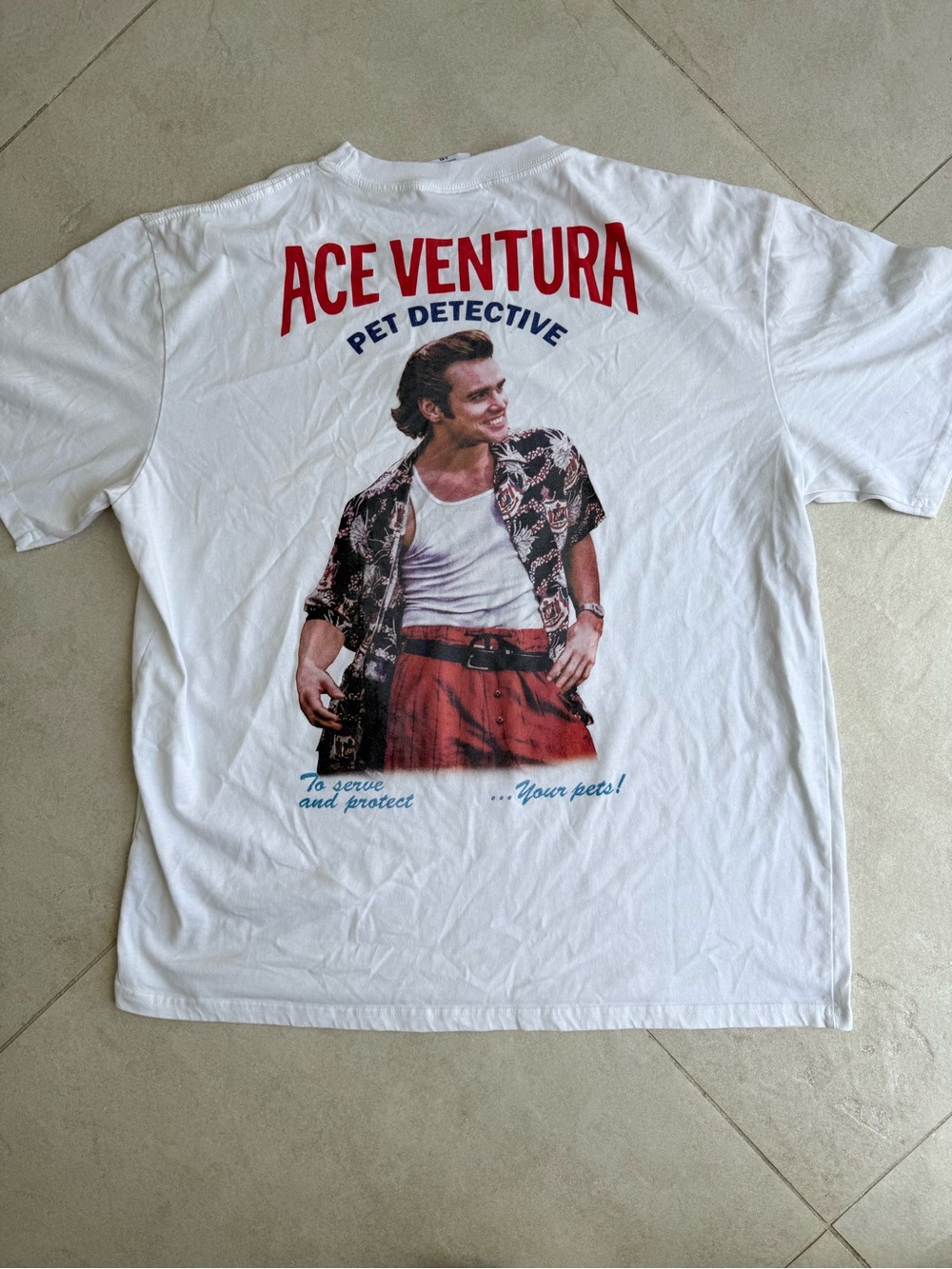 Ace Ventura Pet Detective Graphic Tee - White